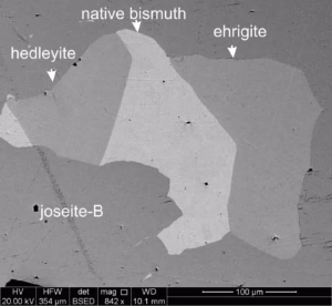 Imagen 1: Ehrigite visto desde el microscopio de transmisión de resolución atómica 