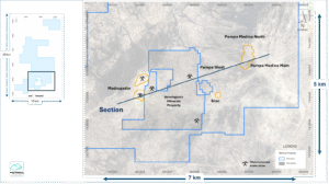Figura 2 – Zonas de deposito Pampa Medina