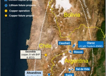 Rio Tinto liderará proyecto de litio Salares Altoandinos
