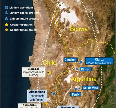 Rio Tinto liderará proyecto de litio Salares Altoandinos