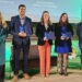 María Francisca Valenzuela, jefa de la Oficina de Género y Derechos Humanos del Ministerio de Energía; Sebastián Espinoza, representante del Mineduc; Carolina Salazar, de ChileValora; y Alejandra Hidalgo, del Ministerio de Energía. Créditos: InfoMINERÍA