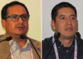 Luis Chacón, jefe de la célula de analítica avanzada, y Jorge Infantes, superintendente de planta concentradora y analítica avanzada, ambos de Marcobre. Foto: InfoMINERÍA.