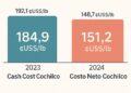 Chile reduce Cash Cost minero, pero sube el Costo Neto
