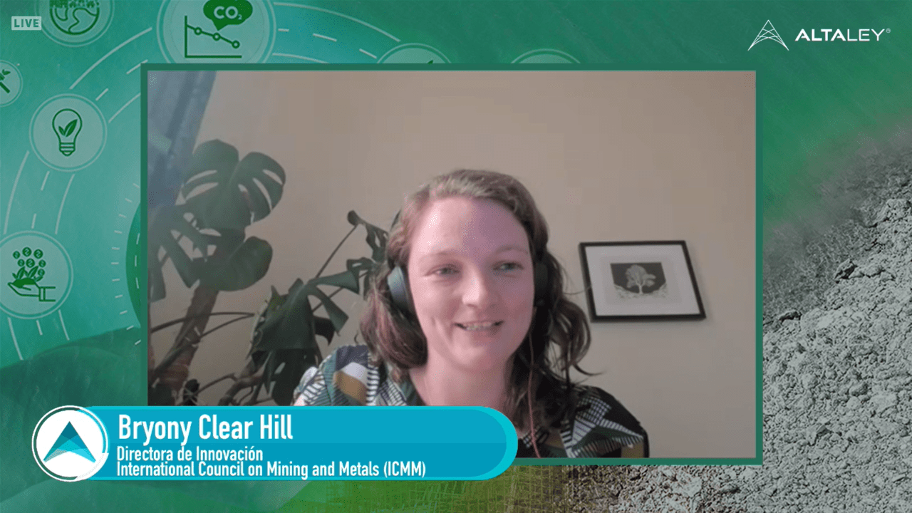 Bryony Clear Hill, Directora de Innovación del International Council on Mining and Metals (ICMM)