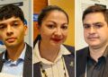 De izquierda a derecha: Sebastián Zambra (Universidad Católica del Norte), Ginna Jiménez (Universidad de Concepción) y Camilo Cuervo (Universidad de Concepción). Foto: InfoMINERÍA.