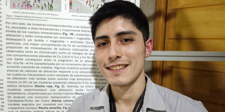 Nicolás Carrasco, geólogo y tesista de la UACH. Foto: InfoMINERÍA