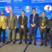 Marcos Kulka (H2 Chile), Antoine Liane (Total Energies H2), Mario Marchese (HNH Energy), Gonzalo Moyano (MAE Energy), Joan Leal (EDF Power Solutions Chile), Víctor Turpaud (HIF Global) y Luis Sarrás (Green Hydrogen). Foto: InfoMINERÍA