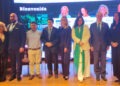 De izquierda a derecha: Patricia Arringo (moderadora), Sebastián Quiñones (CIL LITHIUM), Héctor Cruz (Comunidad Camar), Felipe Wilenmann (Cámara Chileno Suiza de Comercio, Ann Bruggeman (BELGOLUX), Pamela Goicovicg (CIL LITHIUM), Christian de Lannoy (Embajada Bélgica), Roxana Torres (Consejo de Pueblos Atacameños). Foto: InfoMINERÍA