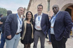Richard Goodman, Managing Director, TMX Group; Paula Quijada, Directora Ejecutiva FEXMIN; Guillaume Légaré, Head South America, TSX Venture Exchange; Dean McPherson, Head, Business Development, TMX Group.