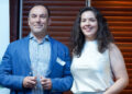 CEO de Konatec, Miguel Parra y secretaria general de la Cámara Minera de Chile, Daniela Céspedes. Foto: cedida