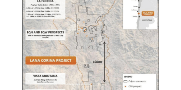 "proyectos de Culpeo Minerals en Coquimbo: Fortuna, Lana Corina y Vista Montana"